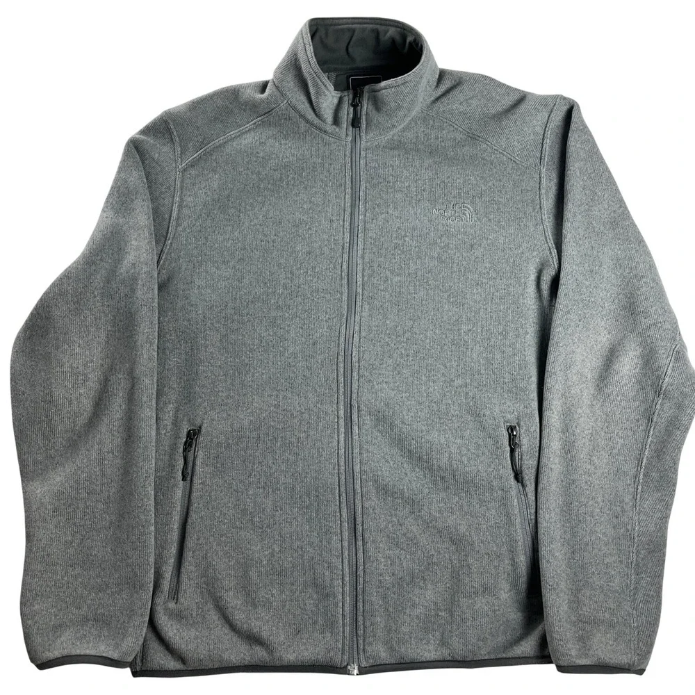 The North Face Gordon Lyons Sweater Fleece Jacket‎ Gray Mens XL